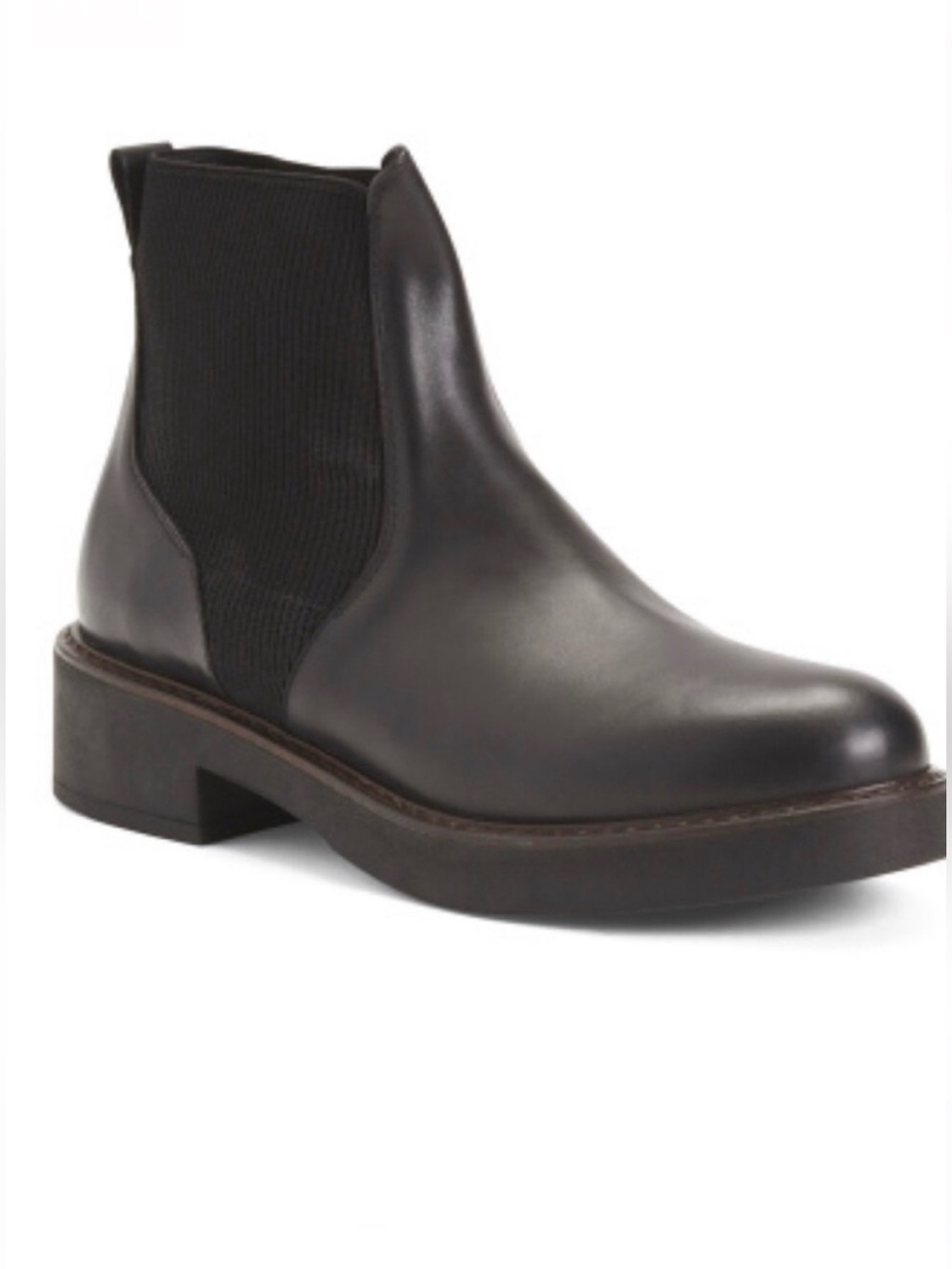 Emanuele Crasto Black Leather Chelsea Boots Made‎ in Italy Size 39